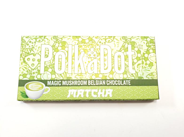 Polka Dot Psilocybin Chocolate Bars Matcha Green Tea